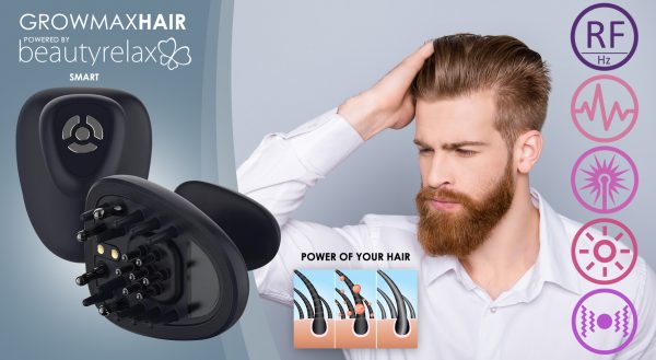 Masážní přístroj na podporu růstu vlasů BeautyRelax Growmax Hair Smart