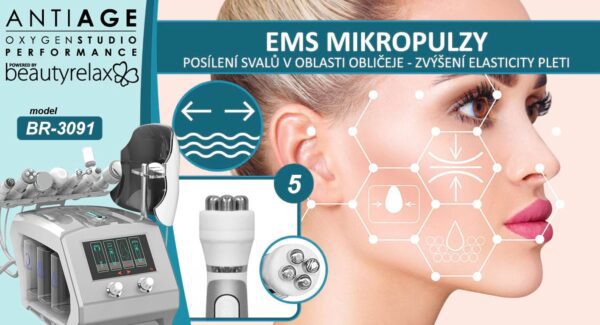 Estetický přístroj pro ošetření pleti BeautyRelax AntiAge Oxygen Studi