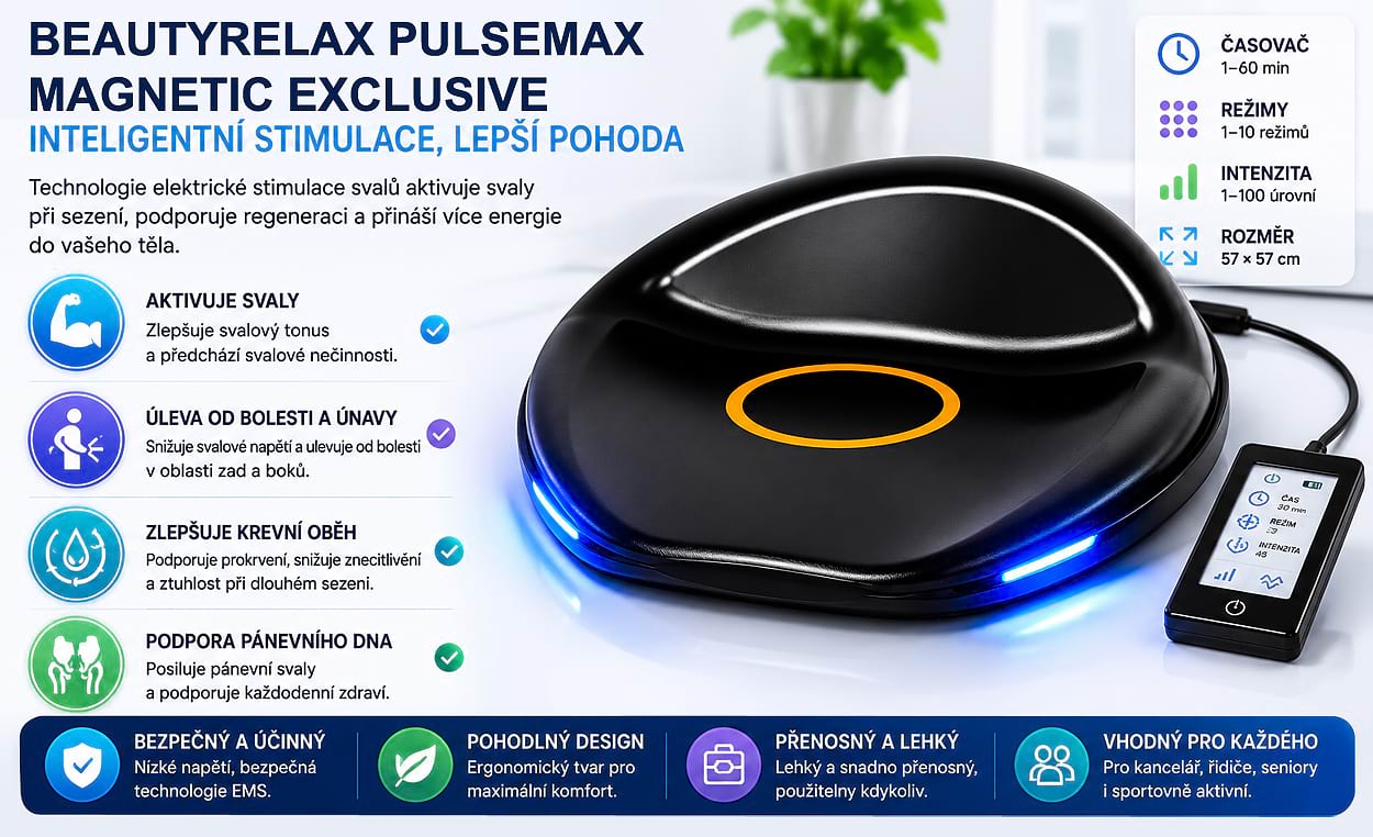 Masážní přístroj na pánevní svaly BeautyRelax Pulsemax Magnetic Exclusive - Obrázek 2