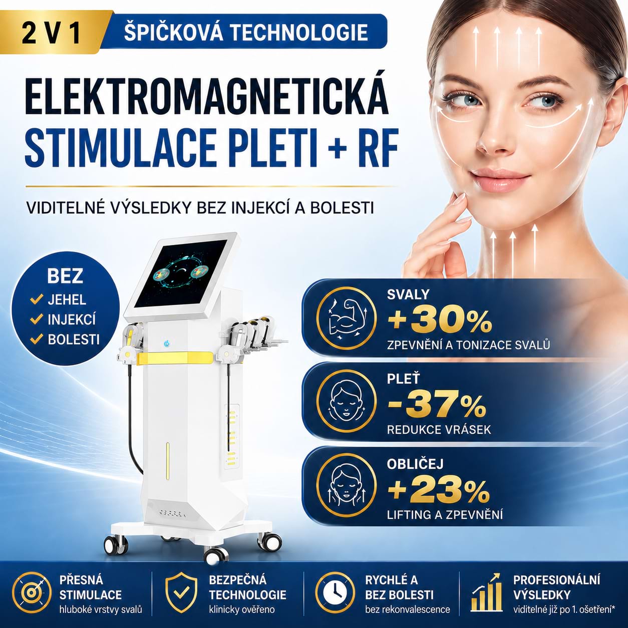 Estetický přístroj pro lifting pleti BeautyRelax Magnetic Pulsemax Face Twin - Obrázek 4