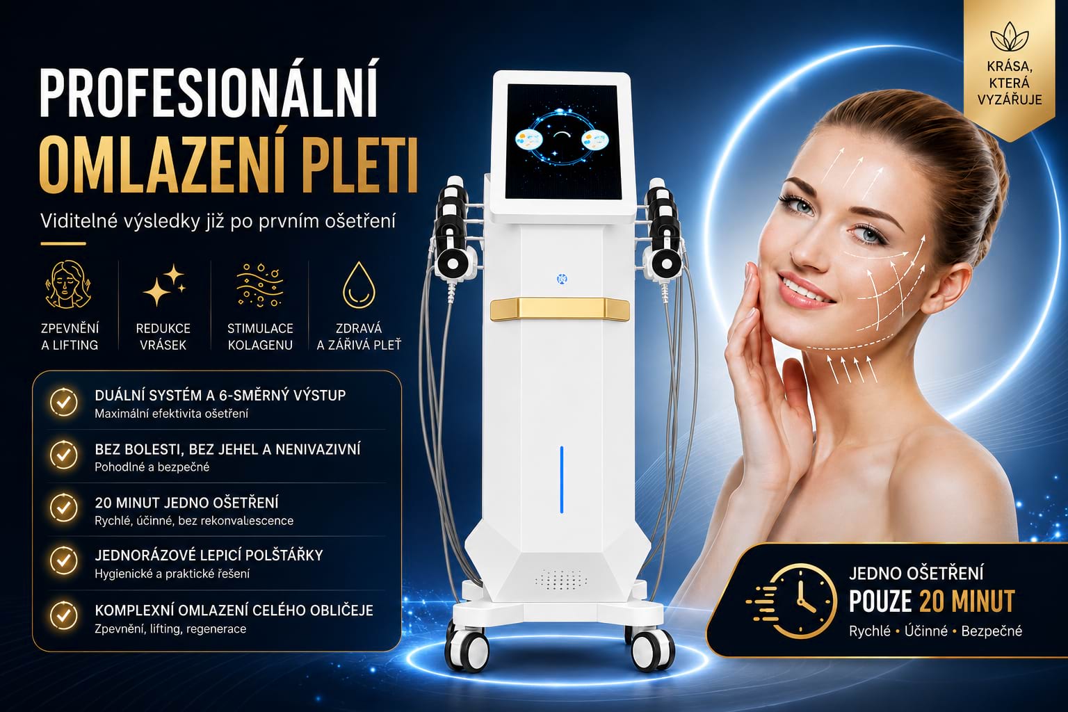 Estetický přístroj pro lifting pleti BeautyRelax Magnetic Pulsemax Face Twin - Obrázek 2